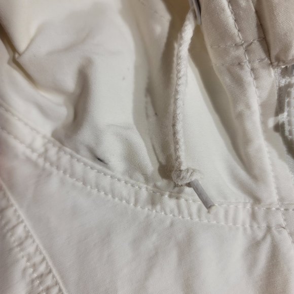 GH Bass and Co White Ivory Solid Full-zip Unlined Windbreaker Jacket sz XL GUC - Picture 7 of 15